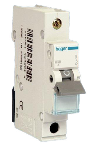 Hager 10 Amp MCB 1 Pole 6kA